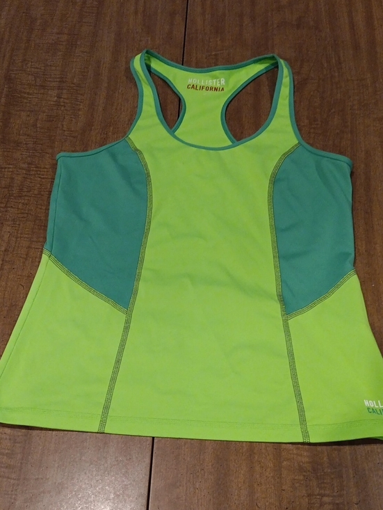 Hollister Tops - Hollister Lime & Teal Racerback Tank
